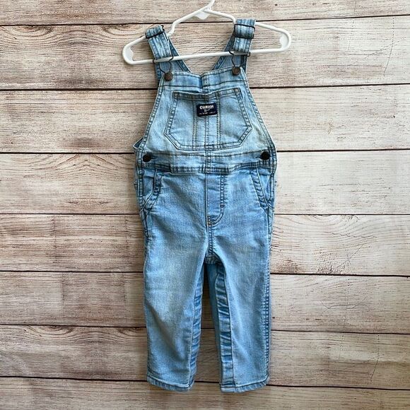 VINTAGE OSH KOSH BLUE DENIM OVERALLS - Picture 1 of 6